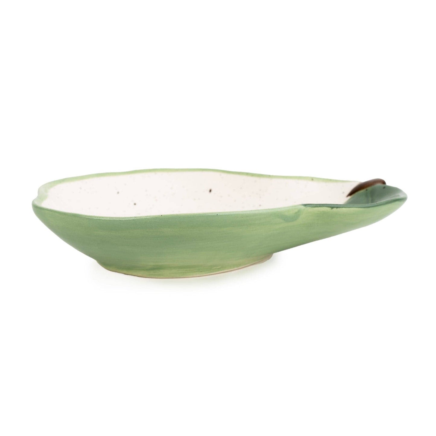 Botanical Pear Shaped Dish - Green Ceramic Serving & Catchall Tray