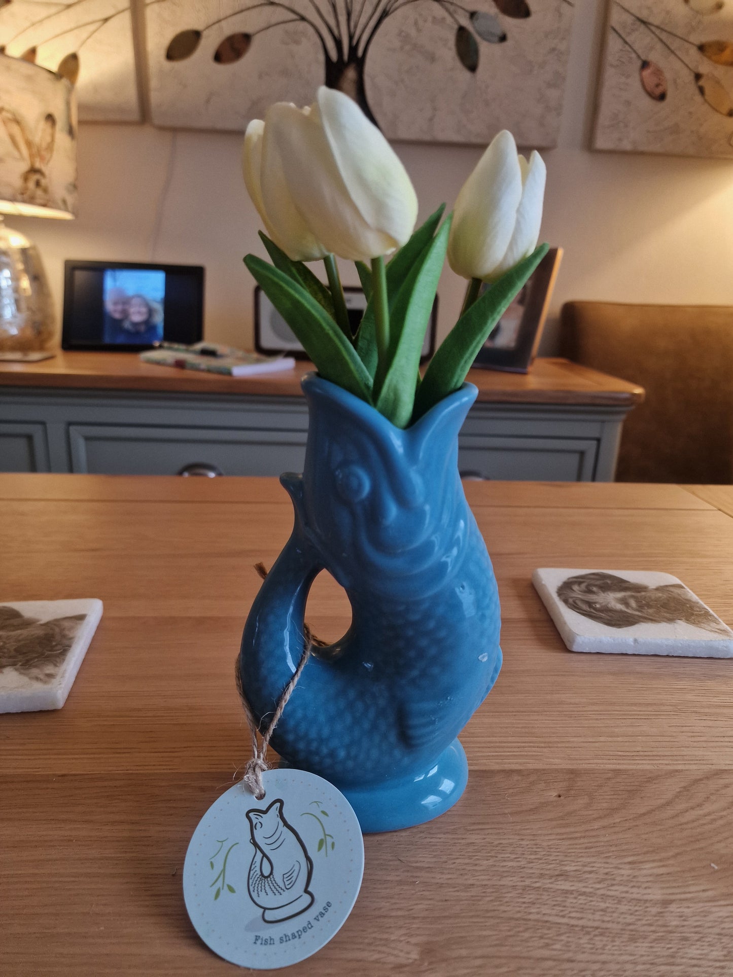 Ceramic Fish Vase - 5 colours available: H17cm