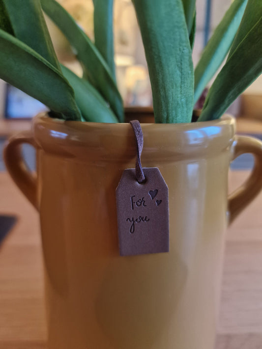 Burnt Yellow Vase H18cm -Modern & Pretty H18cm (For You- Valentines)