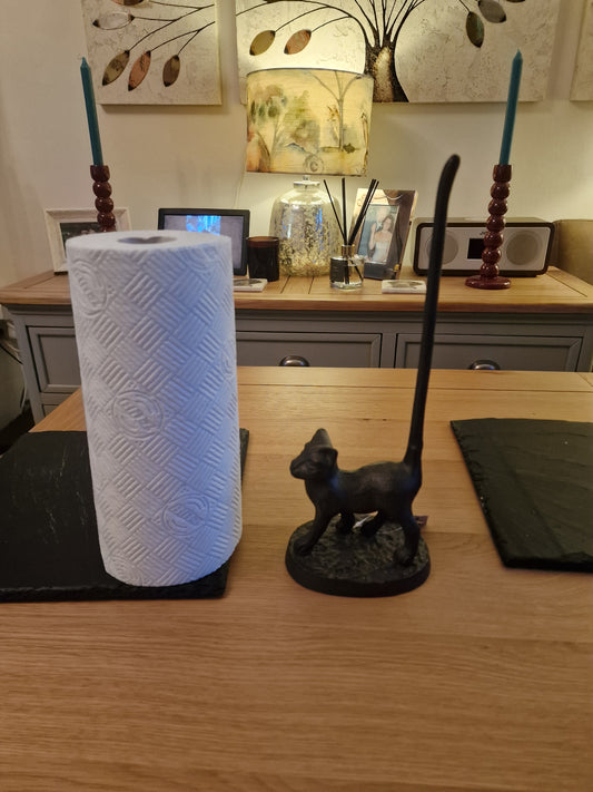 Cast Iron Kitchen/Bathroom Paper Holder - Cat