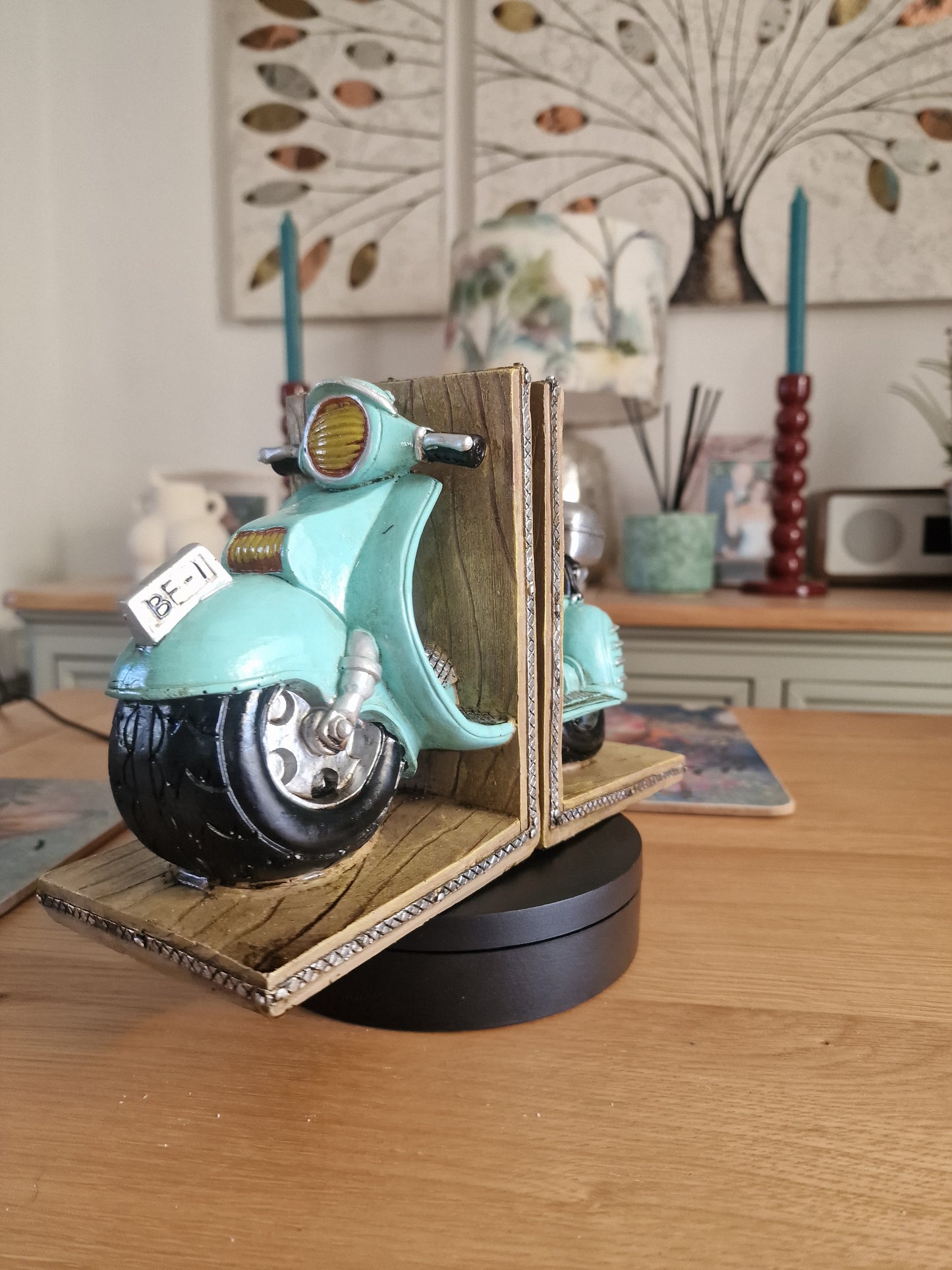 Vintage Scooter Bookends