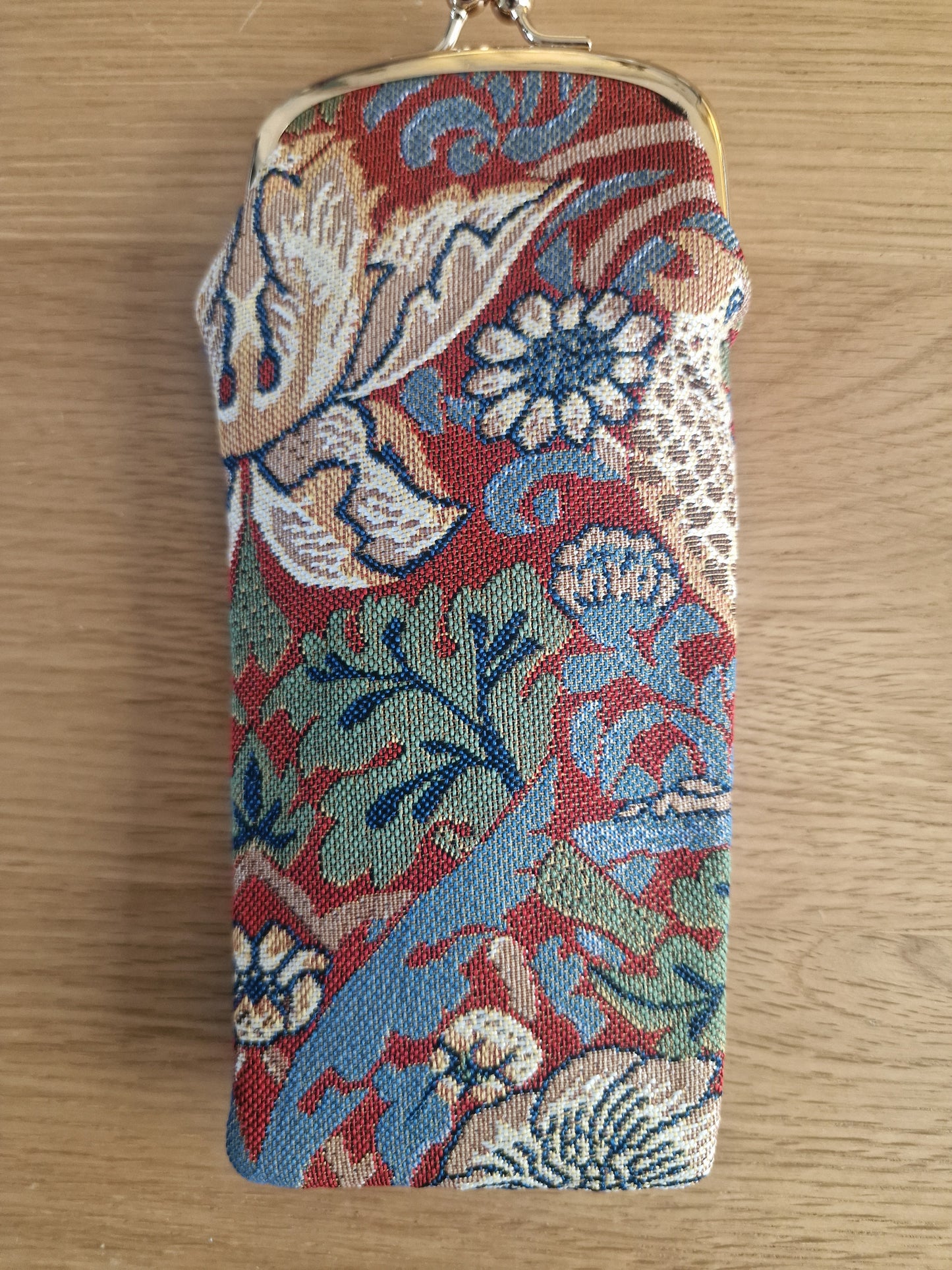 William Morris Strawberry Thief Red Design - Glasses purse