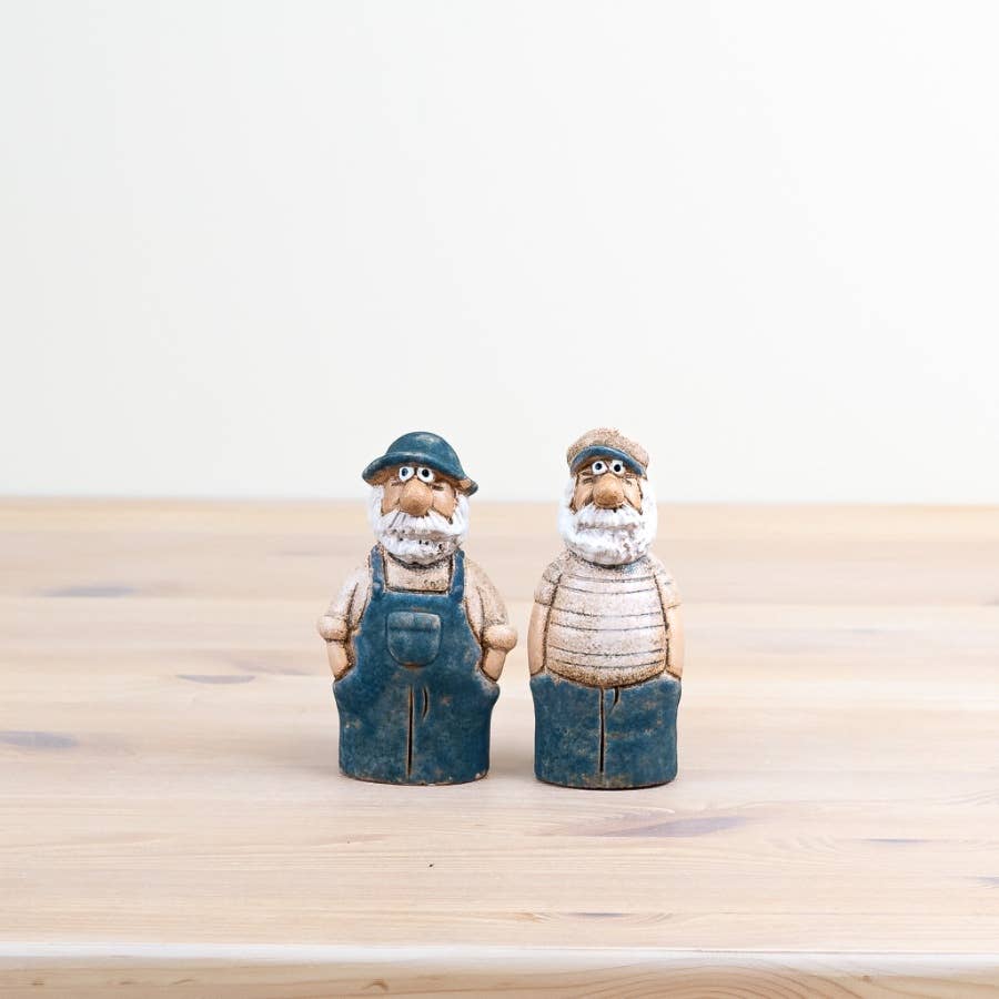 Speckled Blue Fisherman Ornament 12.4cm