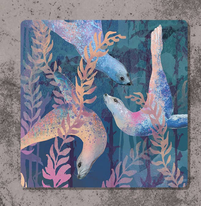 Sealion Placemats (Sold in Pairs) -handmade in the UK- Very High quality