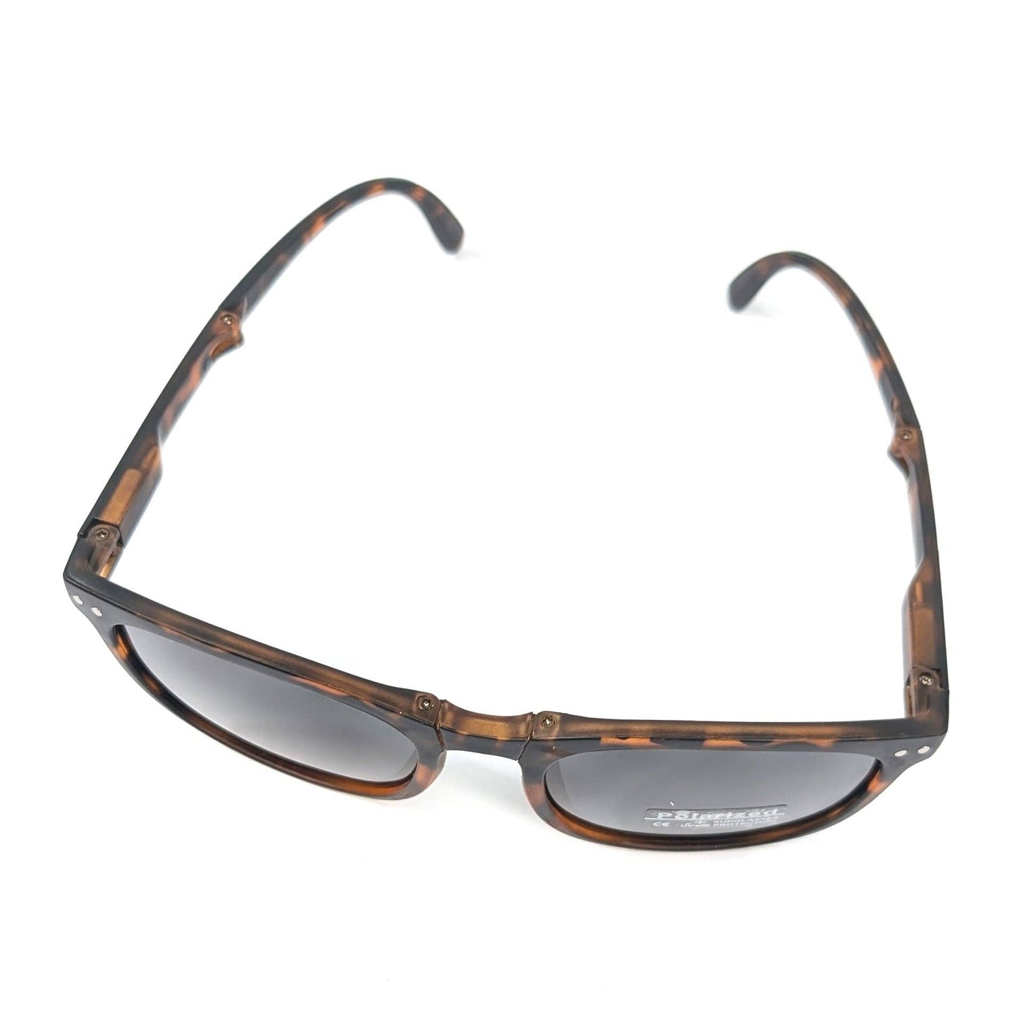 Sorelli - Matte Foldable Polarised Sunglasses (with Case & Cleaner) - Tortoise Shell
