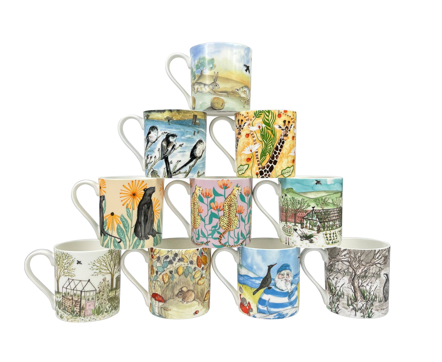 Harvest Mouse Illustrated Bone China Mug with Gift Box