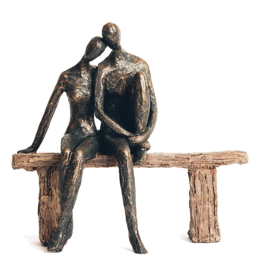Couple on a Bench Sculpture
