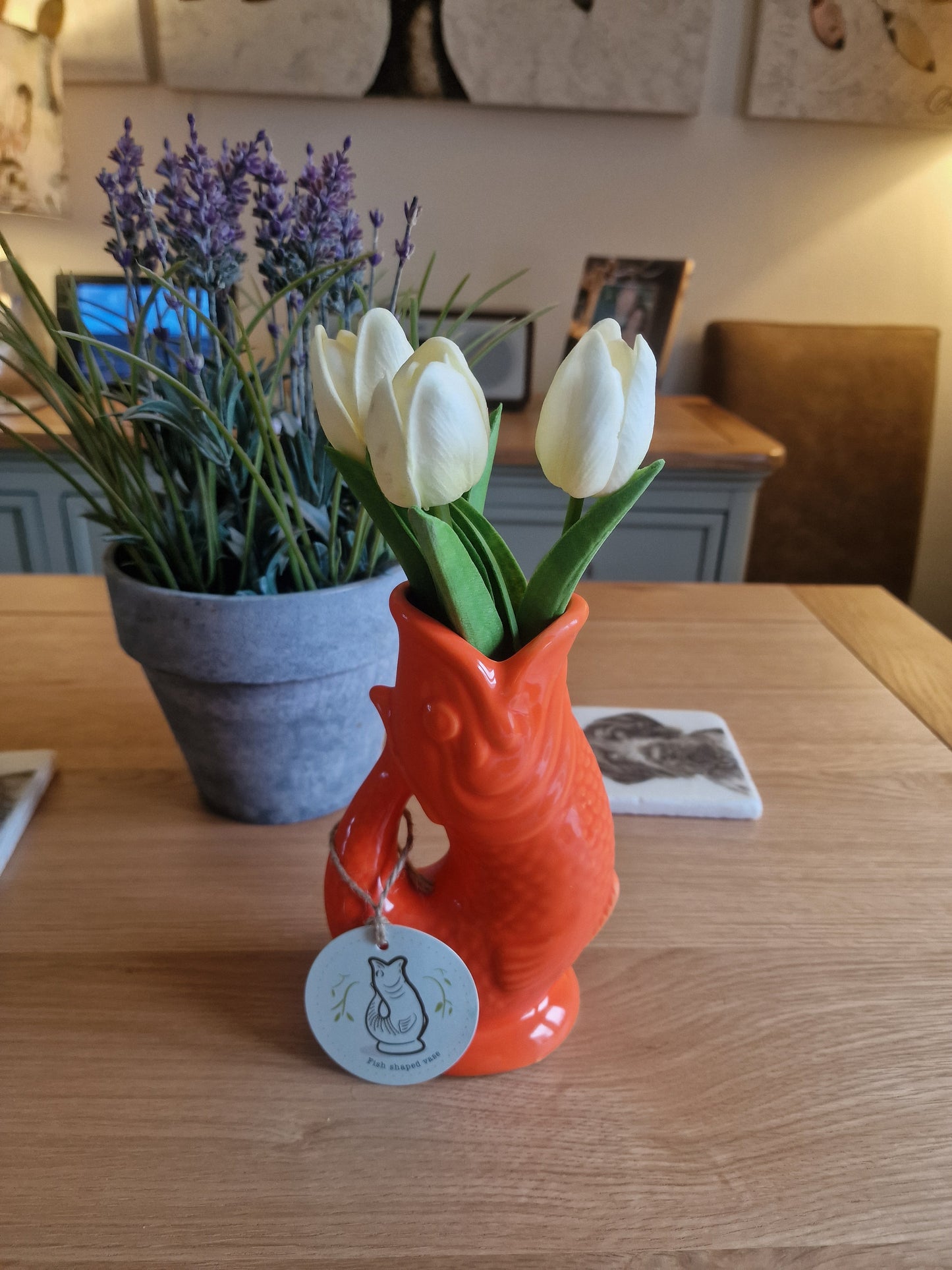 Ceramic Fish Vase - 5 colours available: H17cm