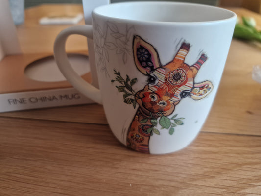Bug Art Gina Giraffe Mug with presentation box