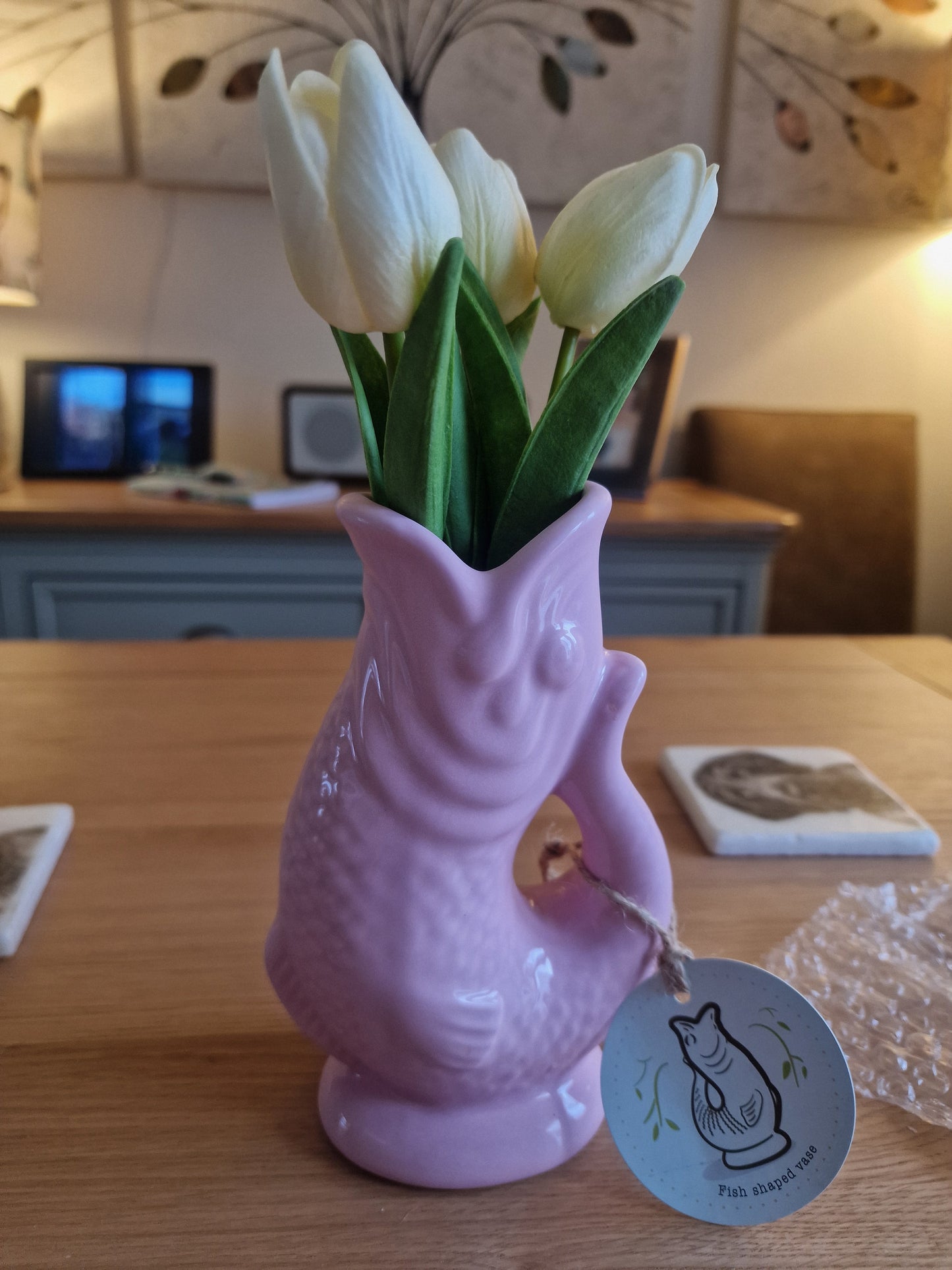 Ceramic Fish Vase - 5 colours available: H17cm