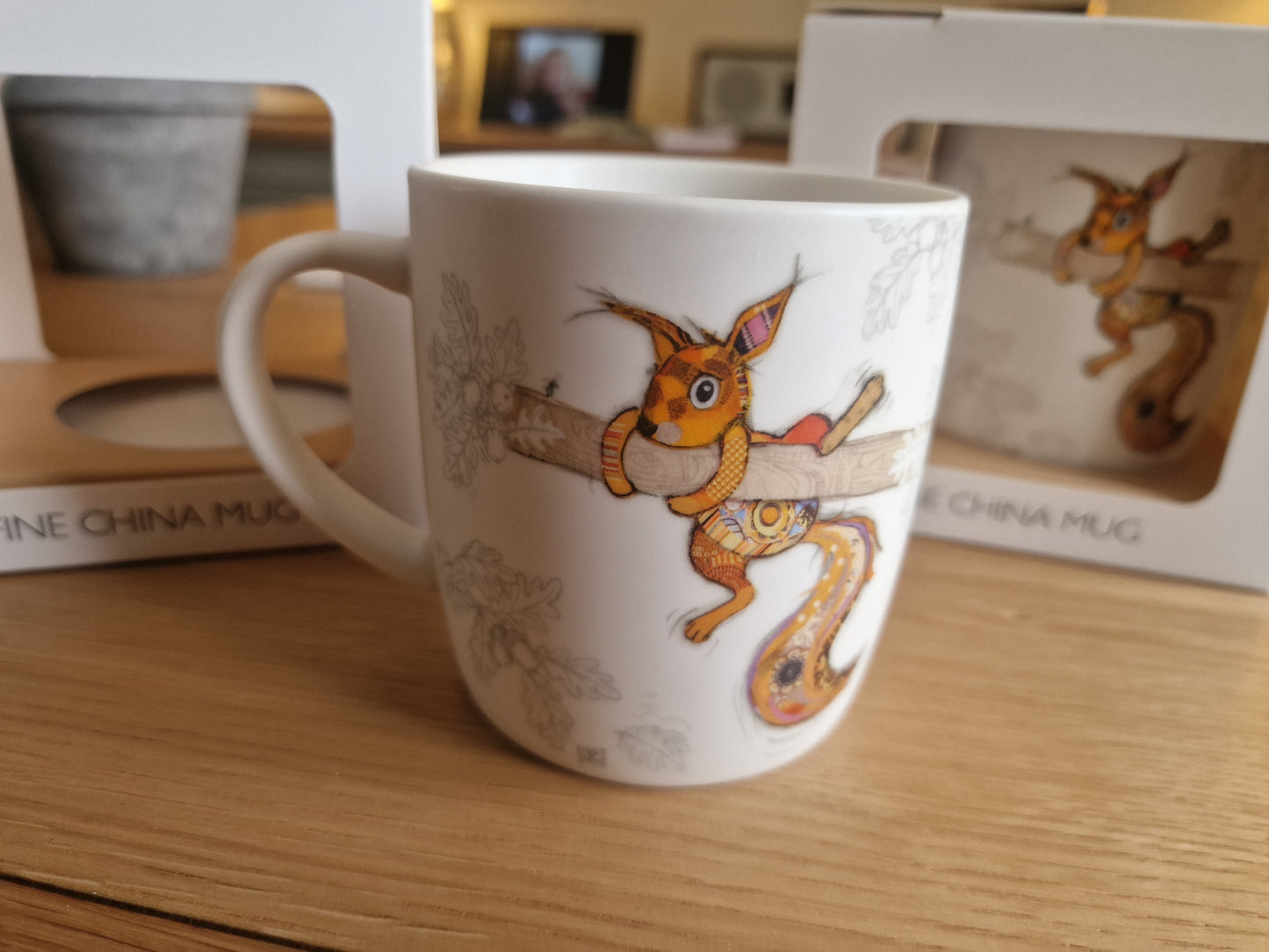 Bug Art Sammy Squirrel Mug with presentation box