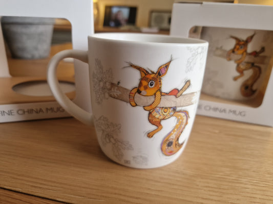 Bug Art Sammy Squirrel Mug with presentation box