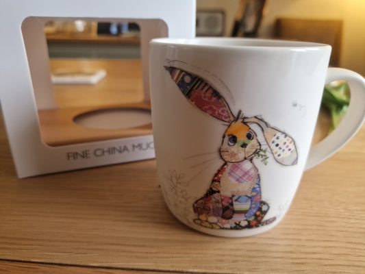 Bug Art Binky Bunny Mug with presentation box.