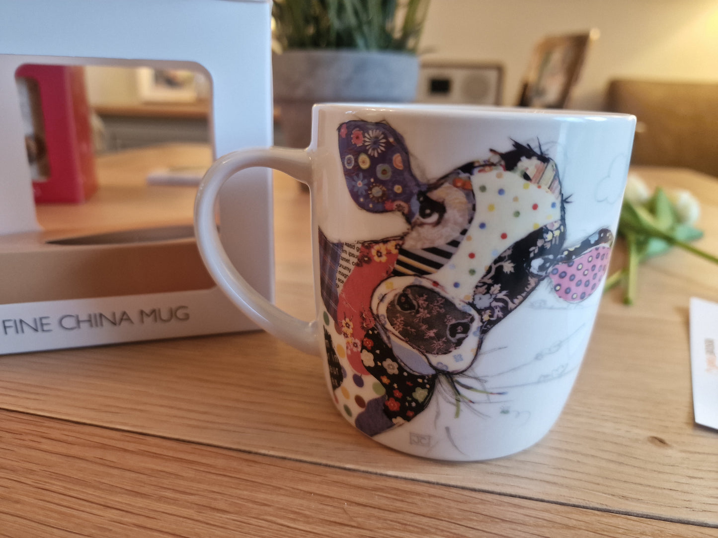 Bug Art Connie Cow Mug with presentation box.