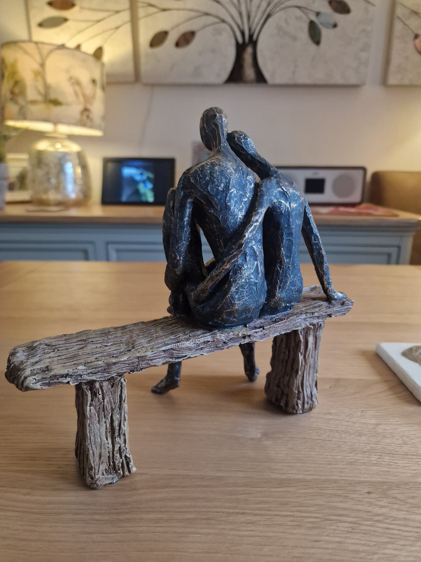 Couple on a Bench Sculpture