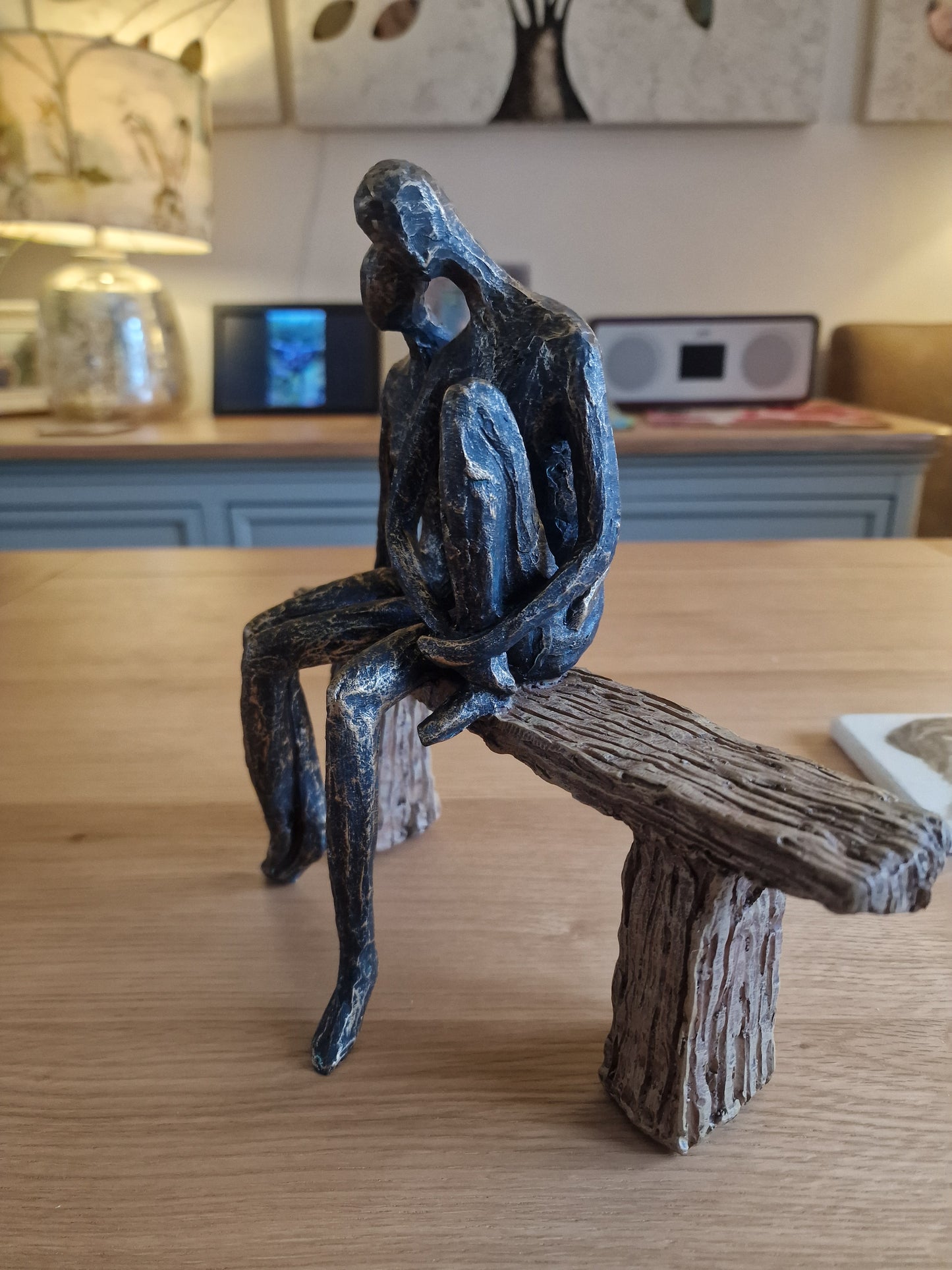 Couple on a Bench Sculpture