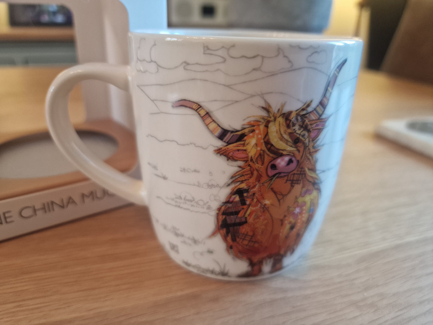 Bug Art Hamish Highland Cow Mug with presentation box