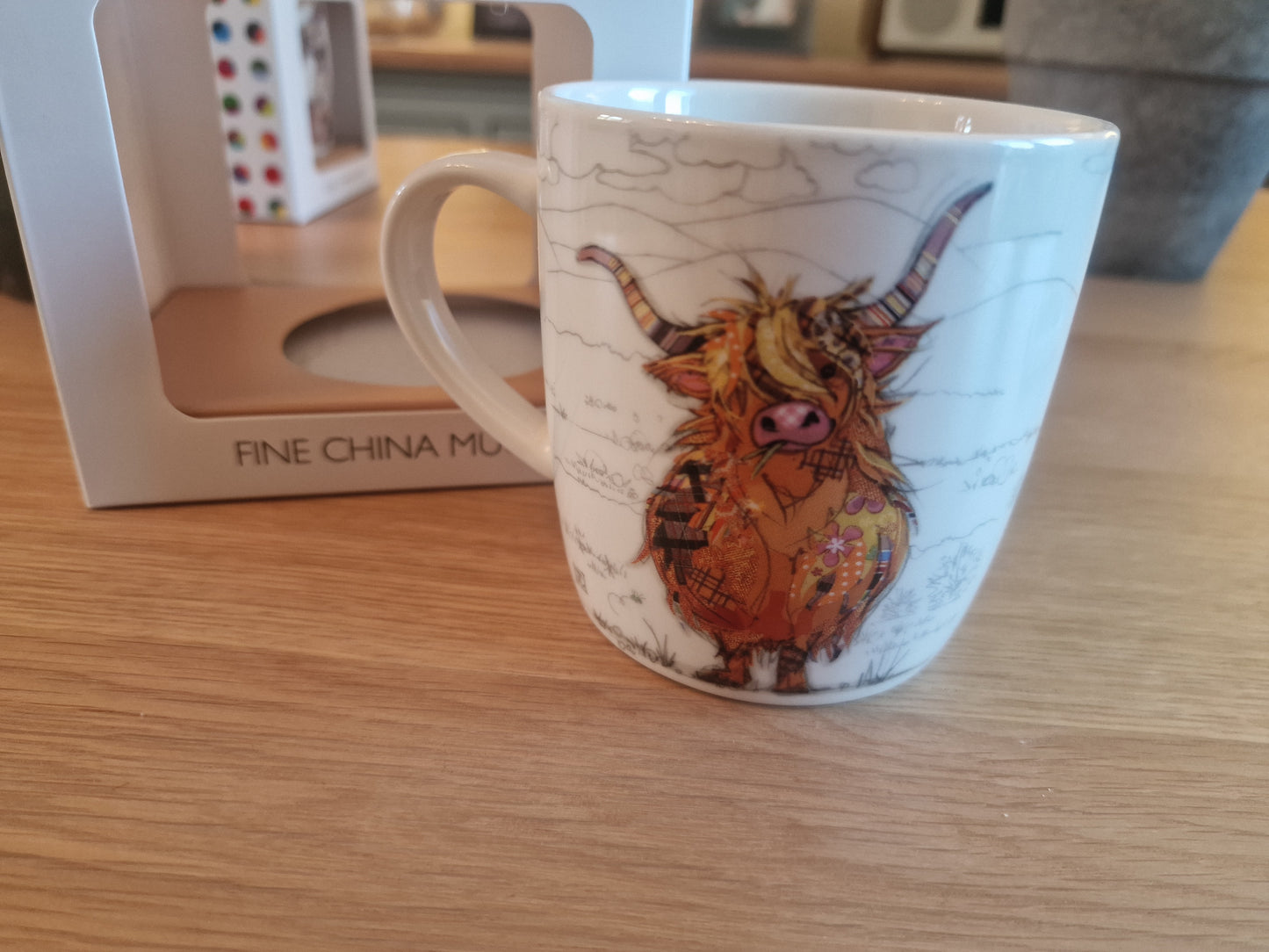 Bug Art Hamish Highland Cow Mug with presentation box