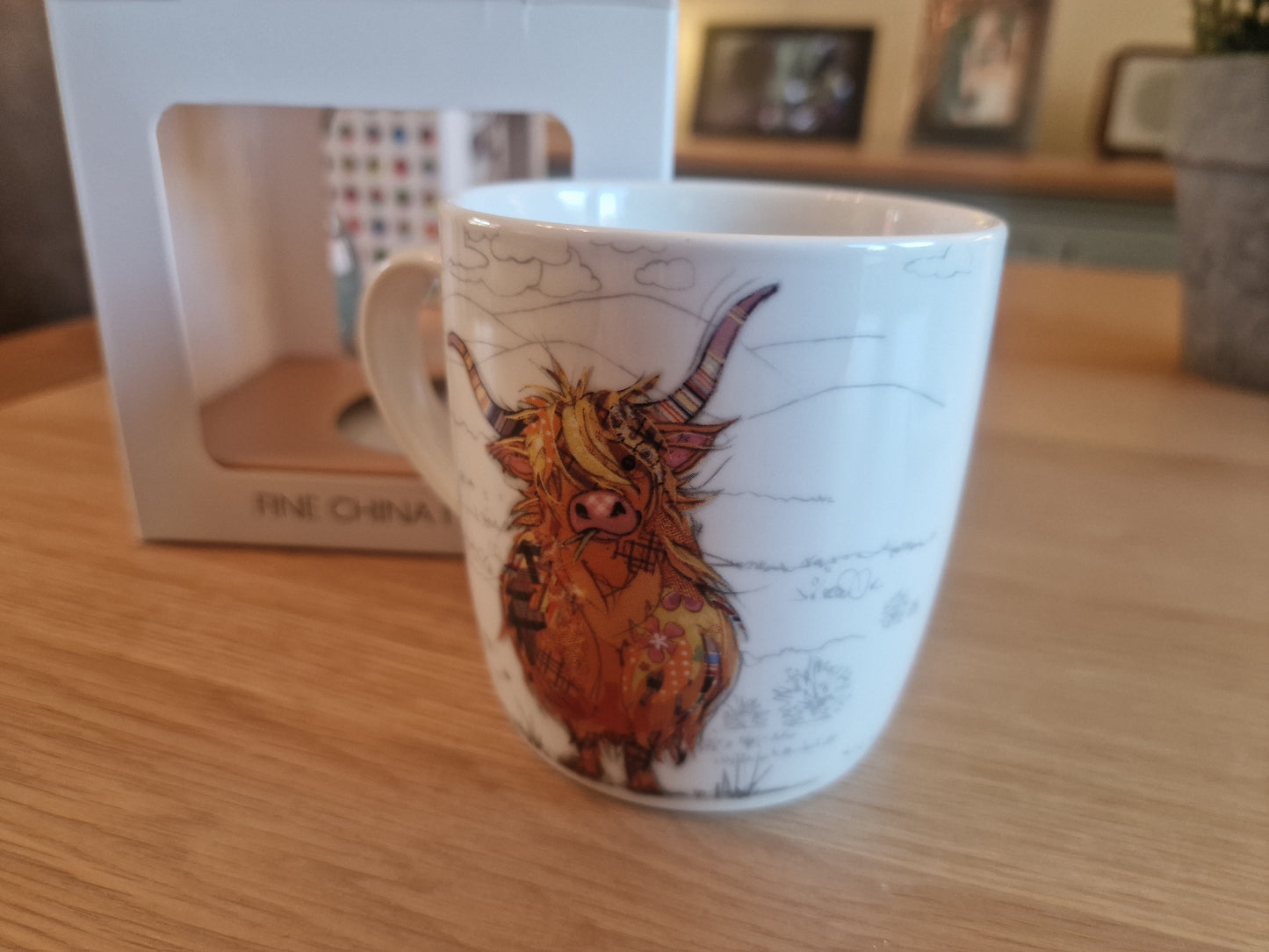 Bug Art Hamish Highland Cow Mug with presentation box