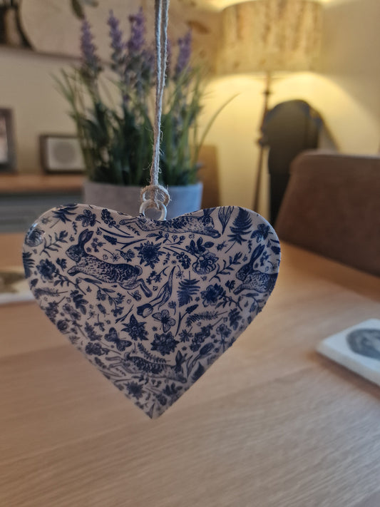 Blue Hare Heart, 10cm