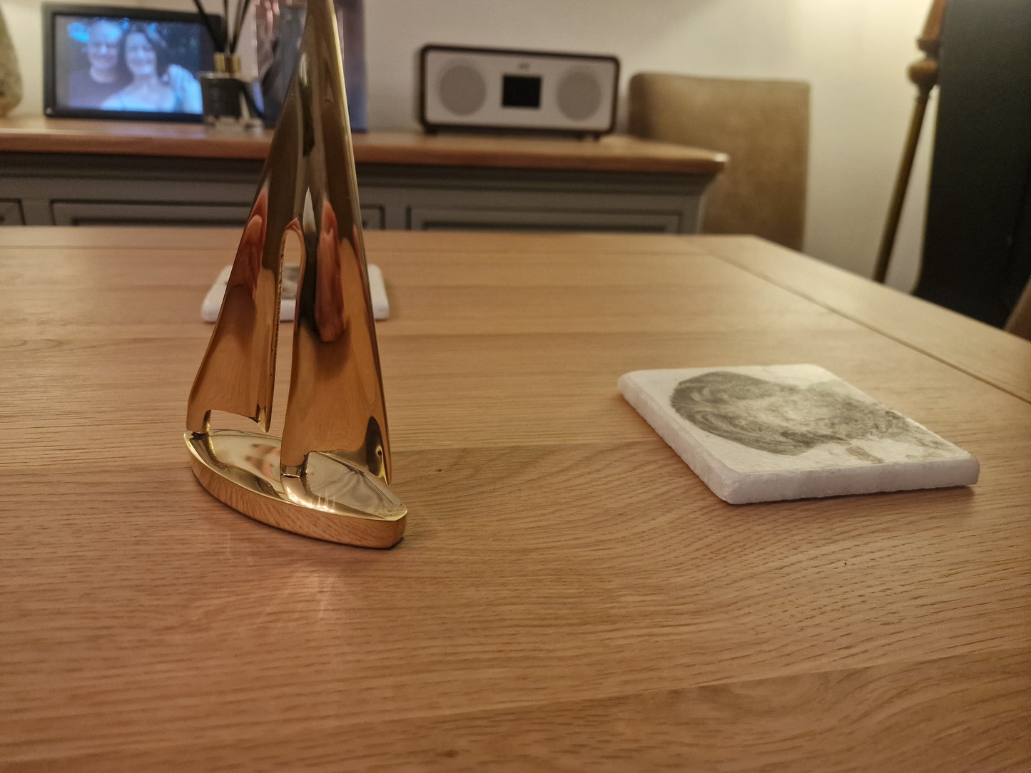 Solid Brass Yacht Ornament | 15cm