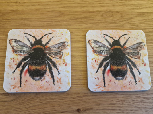 Bee Coasters | Set of 2 | Dolly Hot Dogs