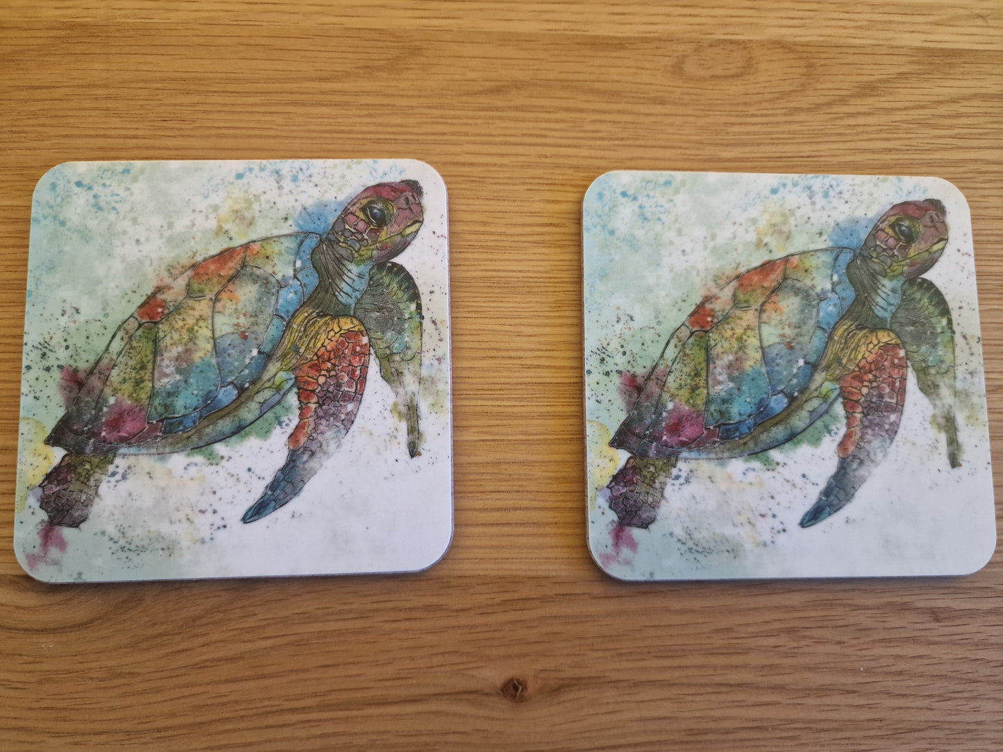 Turtle Coasters (Sold in Pairs)-handmade in the UK- Very High quality