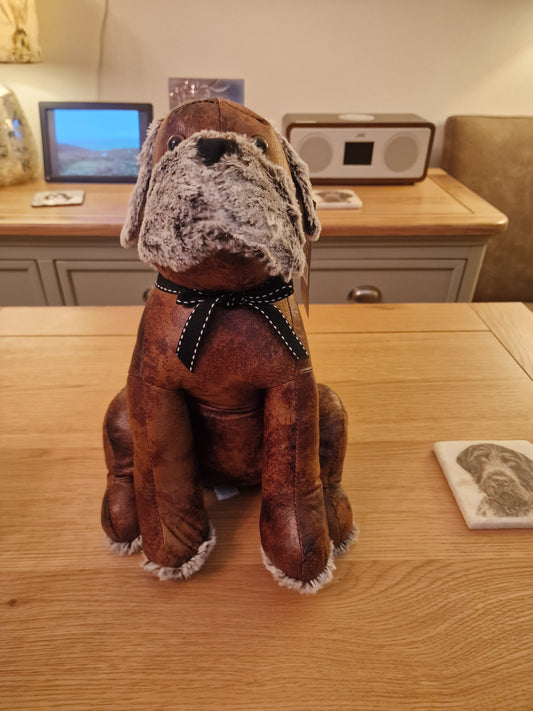 Faux Leather Doggy Doorstop (Large) 33cm