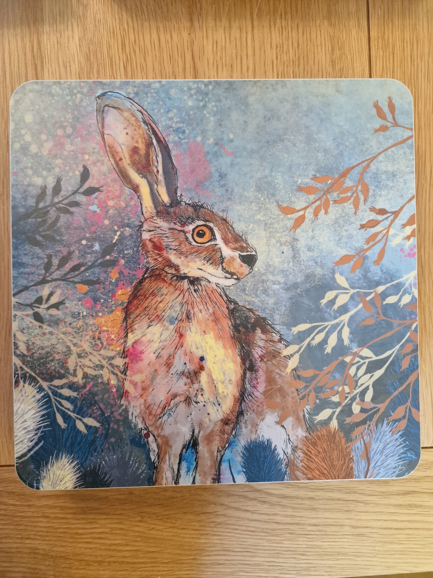 Hare Placemats (Sold in Pairs)-handmade in the UK- Very High quality
