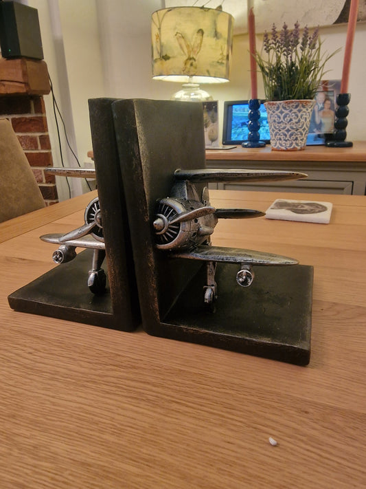 Biplane Bookends! 13cm x 14cm x 18cm