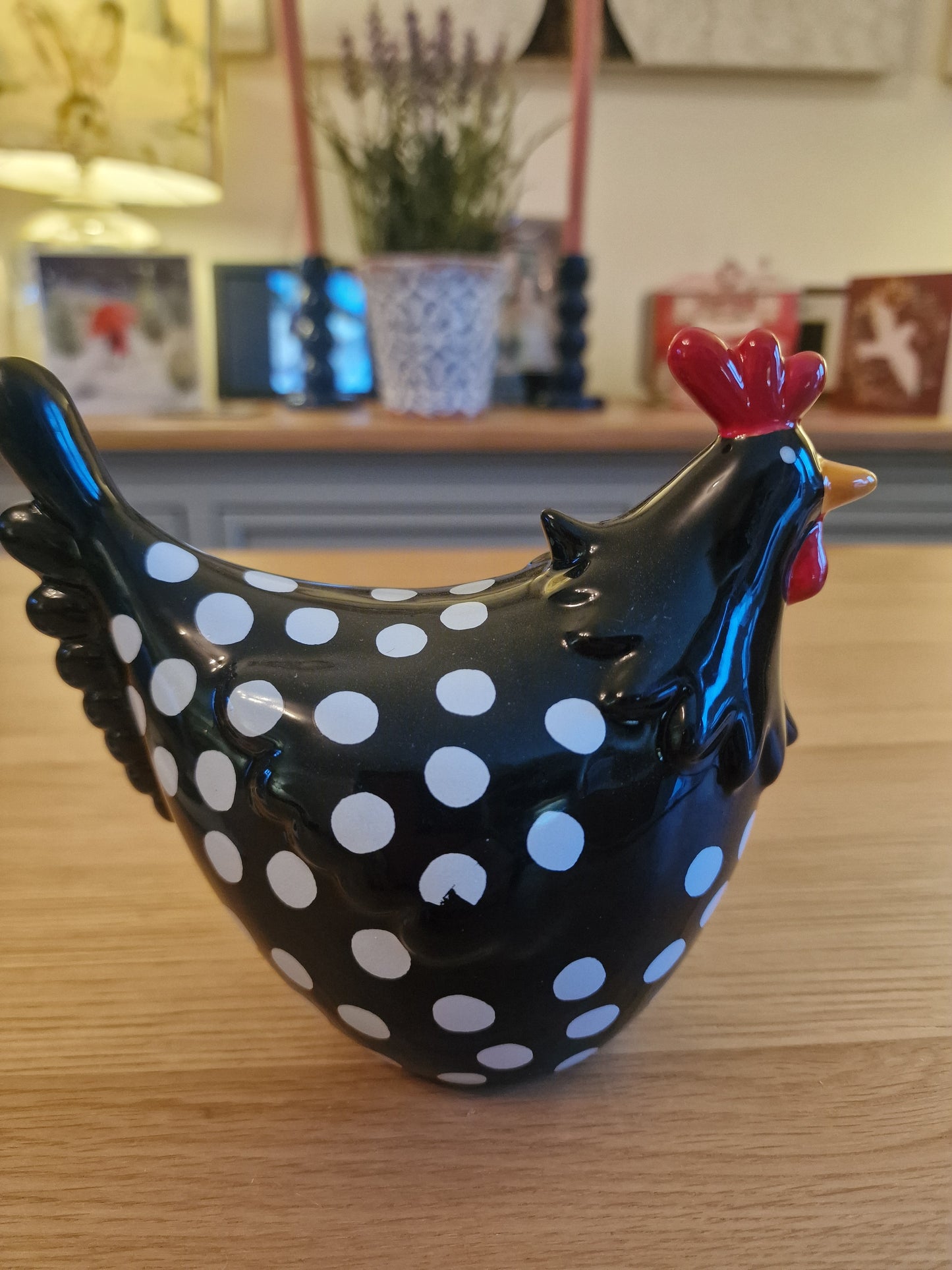 Black Speckled Chicken TD15.6cm xc9.2cm H13.3cm