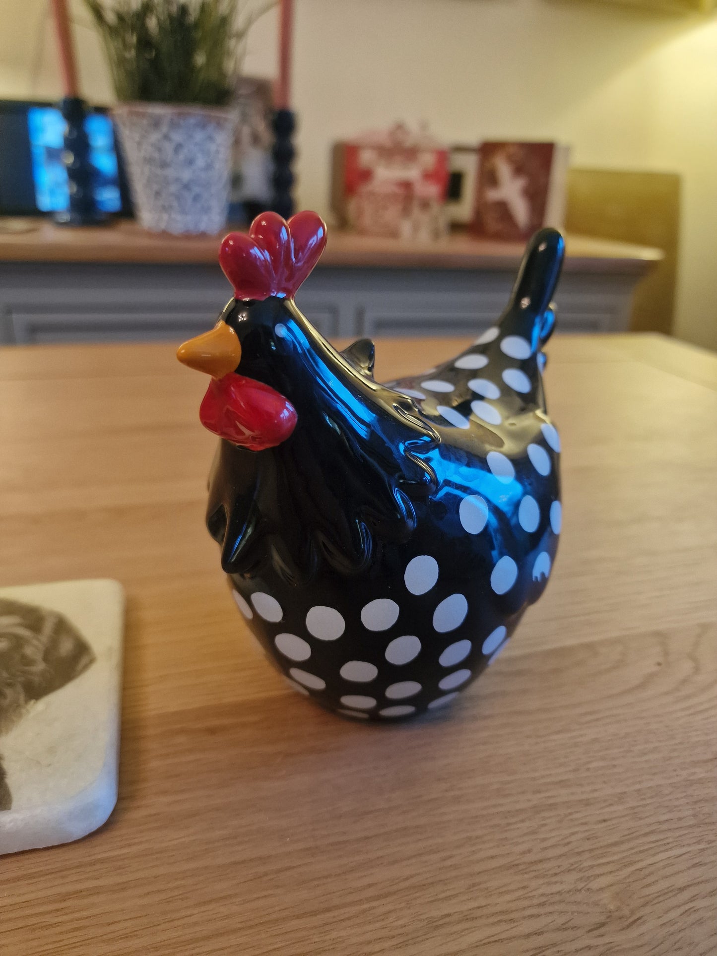 Black Speckled Chicken TD15.6cm xc9.2cm H13.3cm
