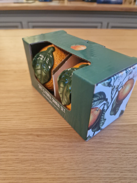 Salt and Pepper Shakers in Gift Box Orange Blossom