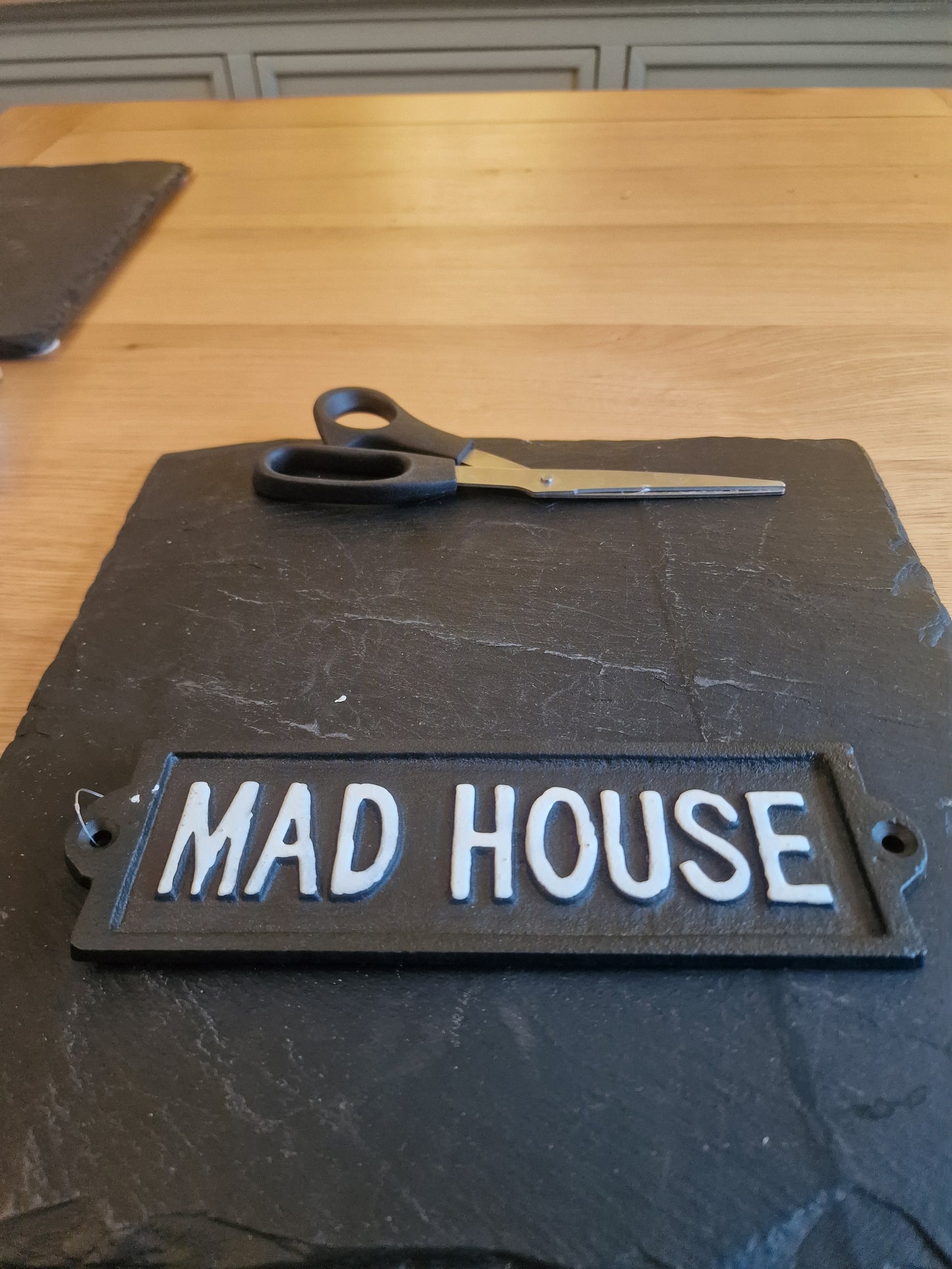 Mad House Cast Iron Wall Sign, 21.8cm