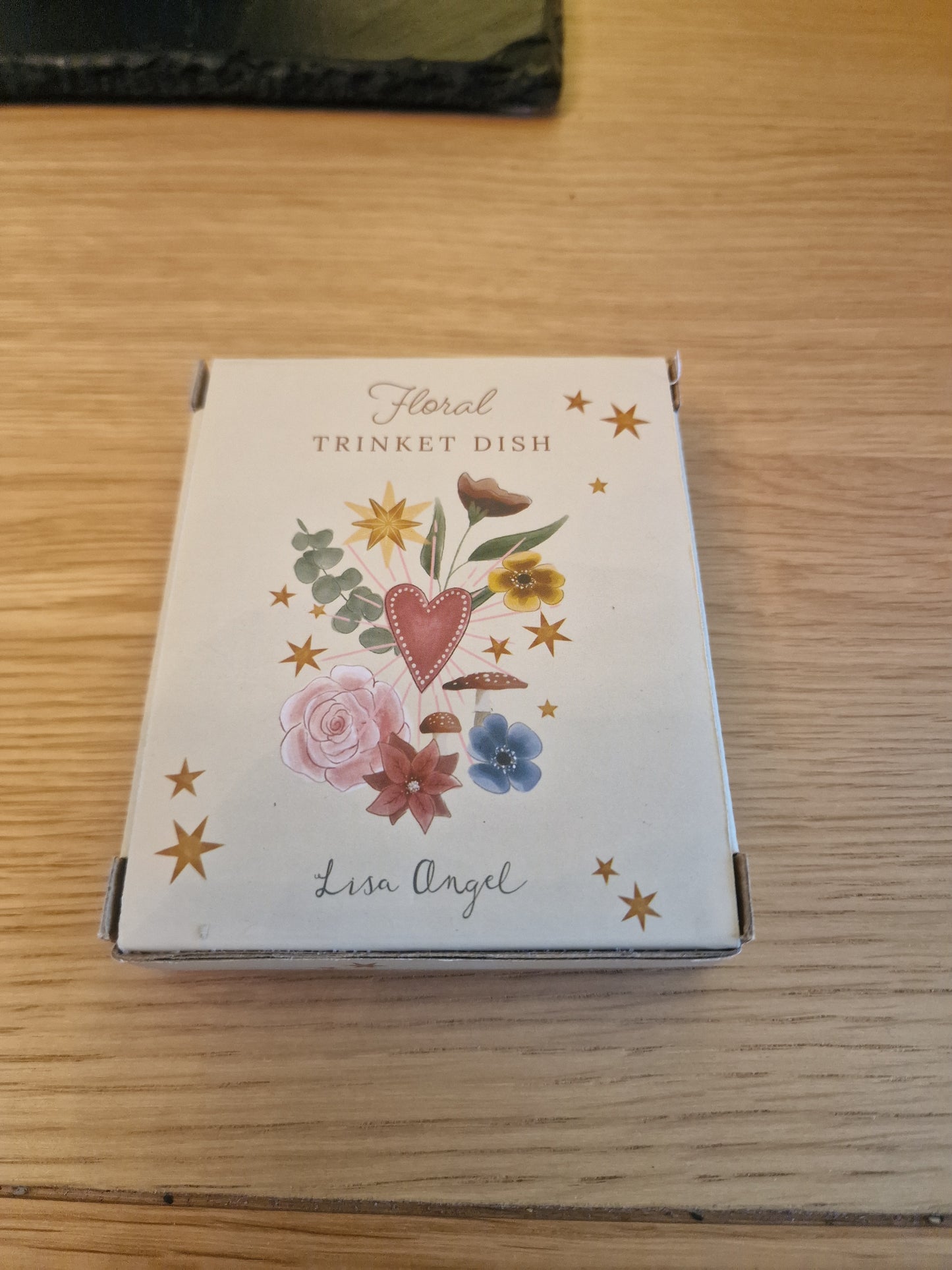 Floral Heart Trinket Dish 10cm | Toadstool & Stars Ceramic Jewellery Tray