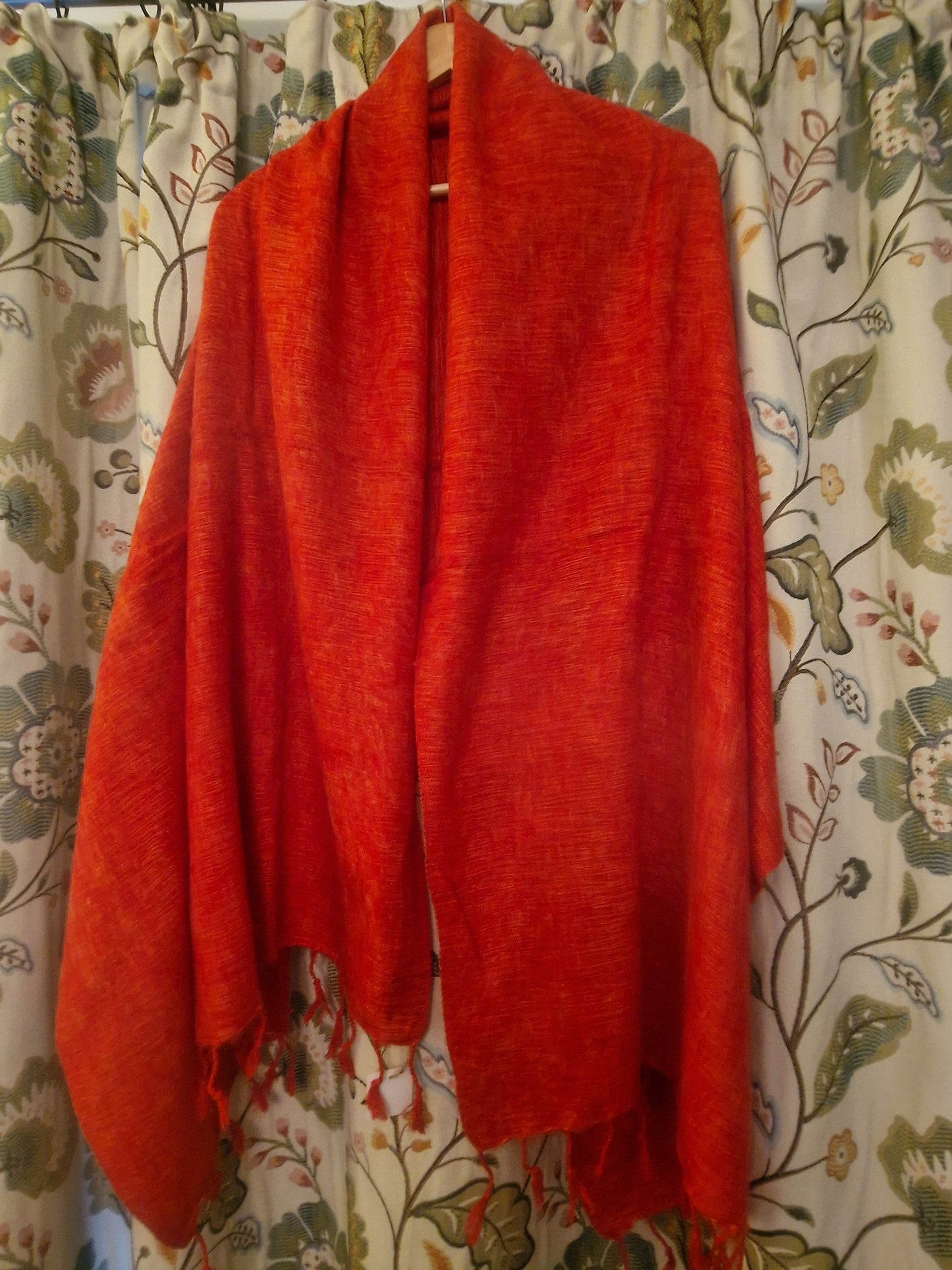 Nepali Shawls - Orange Production: Ethically sourced and Fair trade