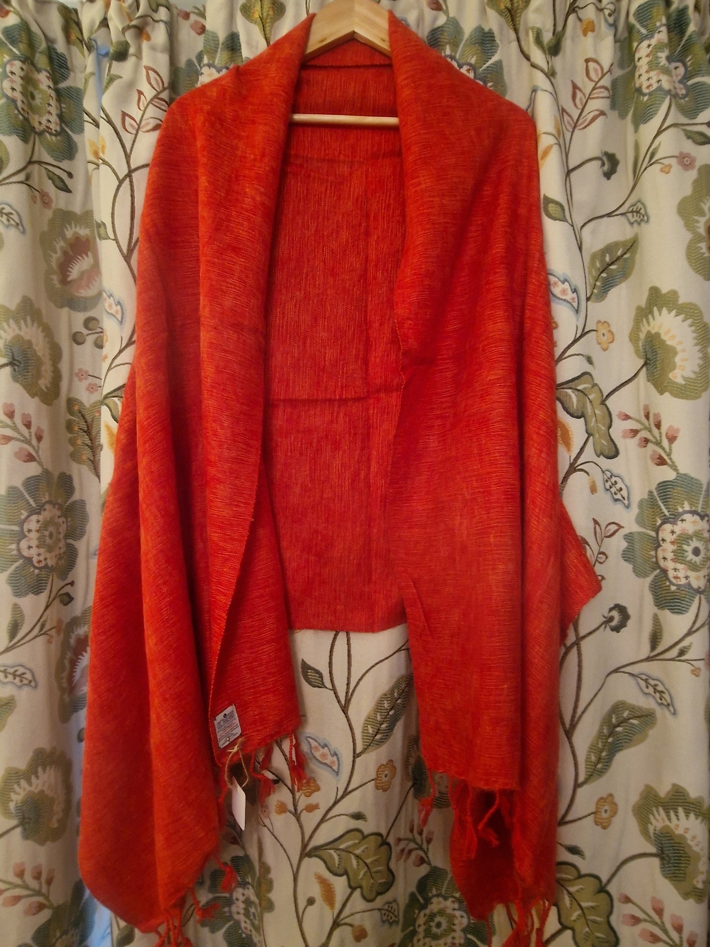 Nepali Shawls - Orange Production: Ethically sourced and Fair trade