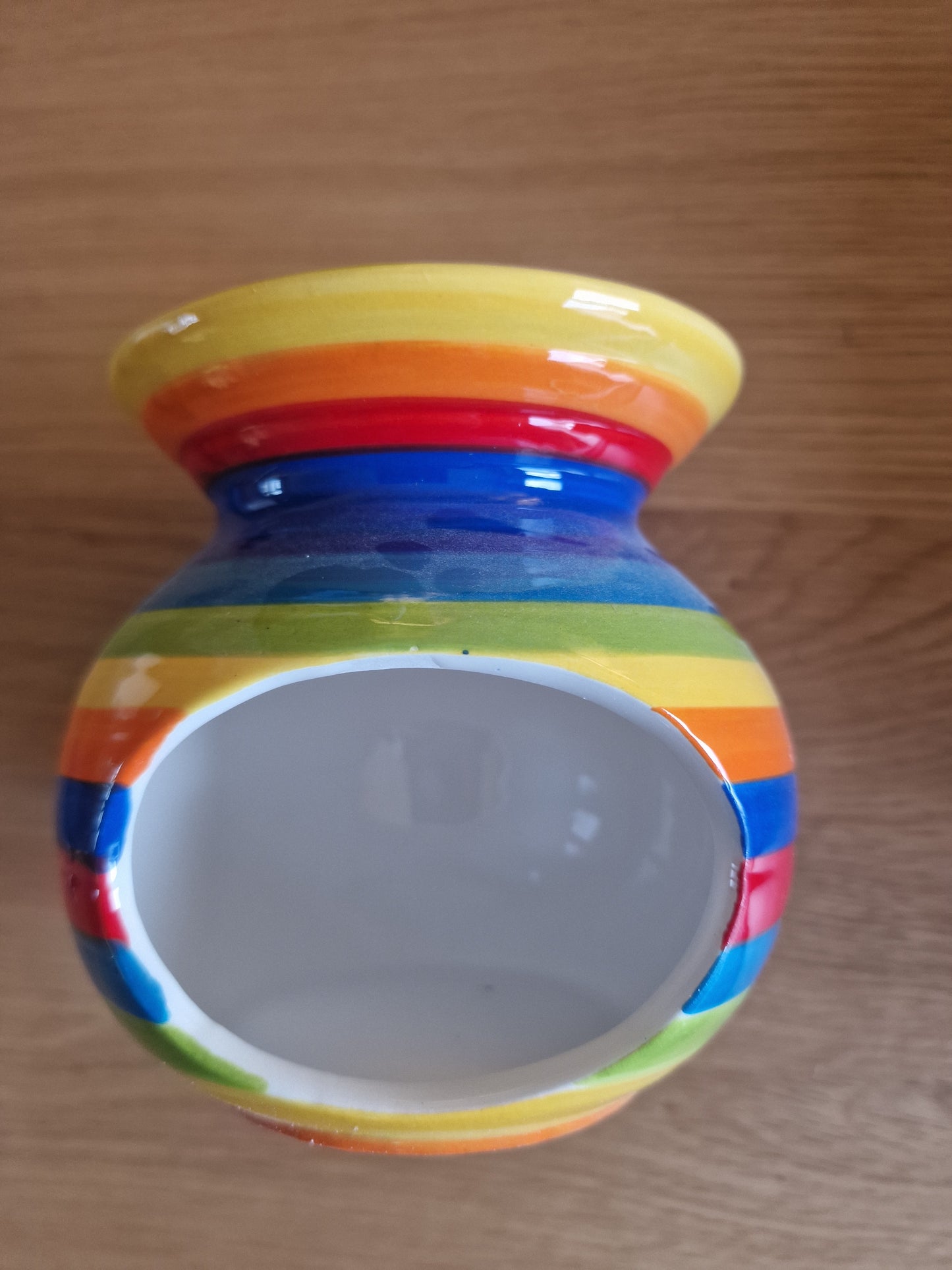 Rainbow Stripe Oil Burner and Wax Warmer H14 cm