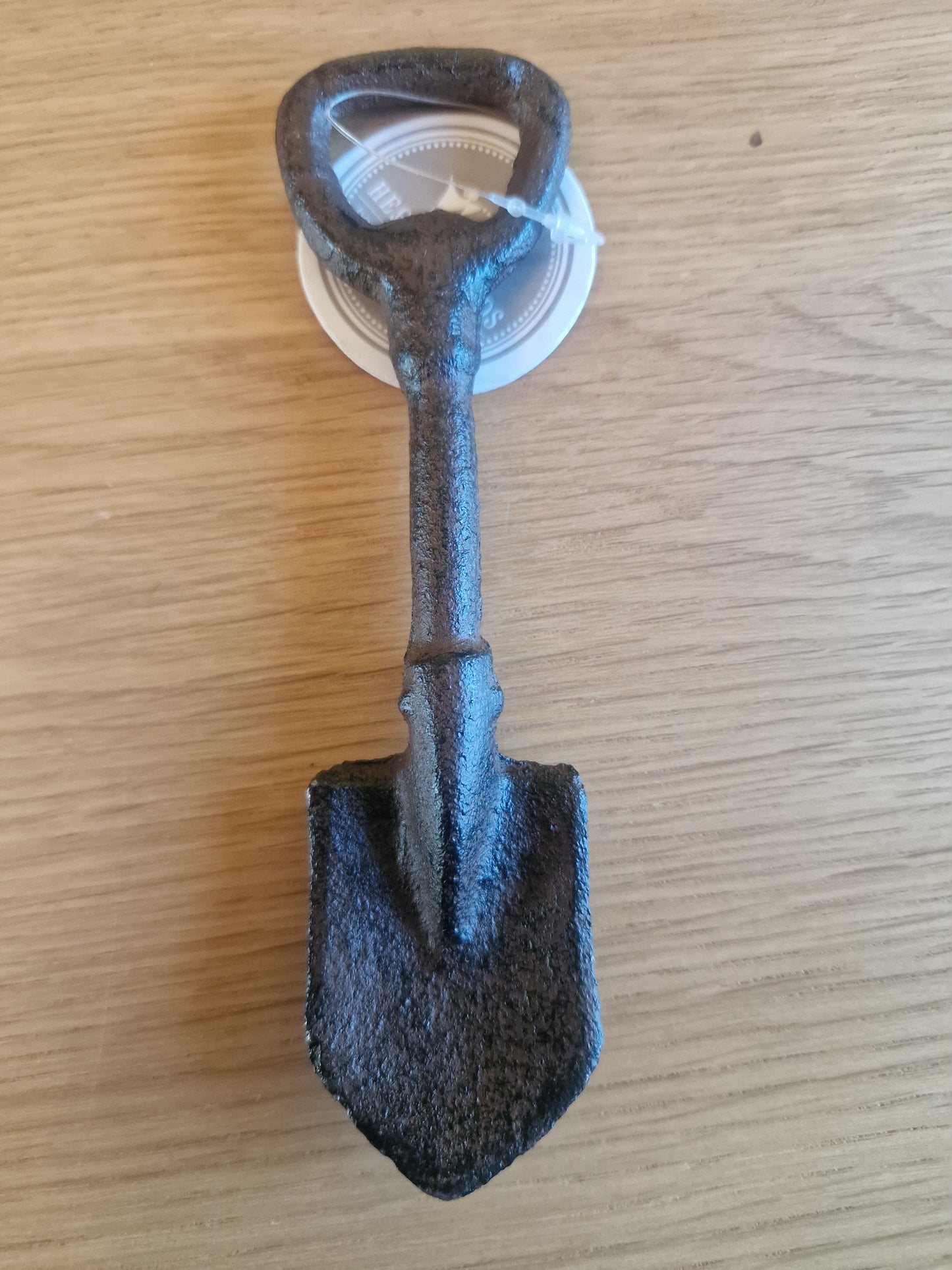 Cast Iron Spade shaped Bottle Opener, 14.7cm