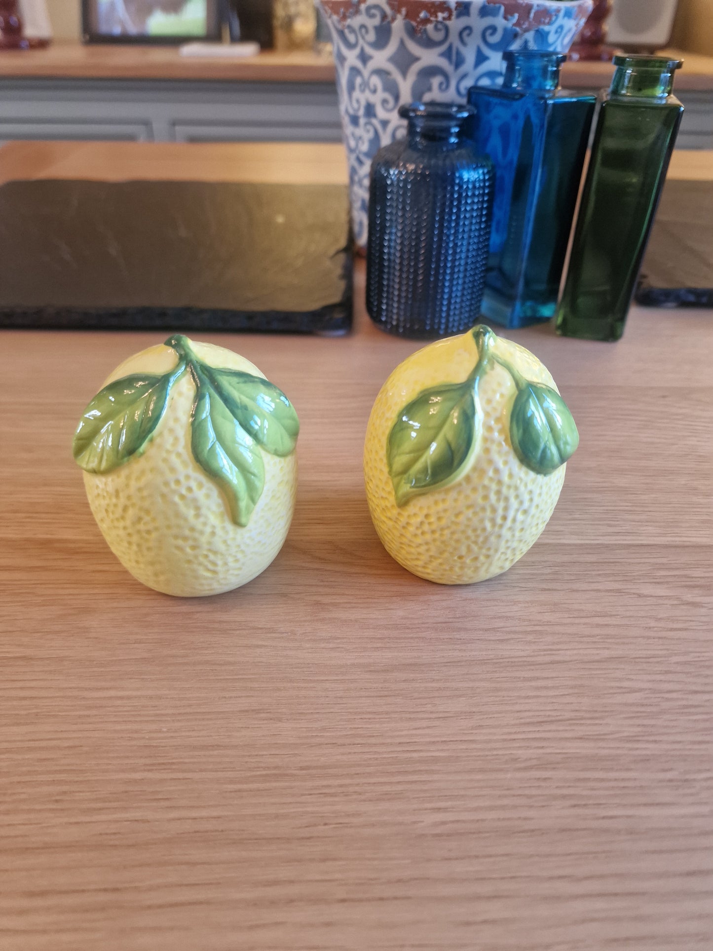 Mediterranean Lemon Salt and Pepper Pots Gift Set -Boxed