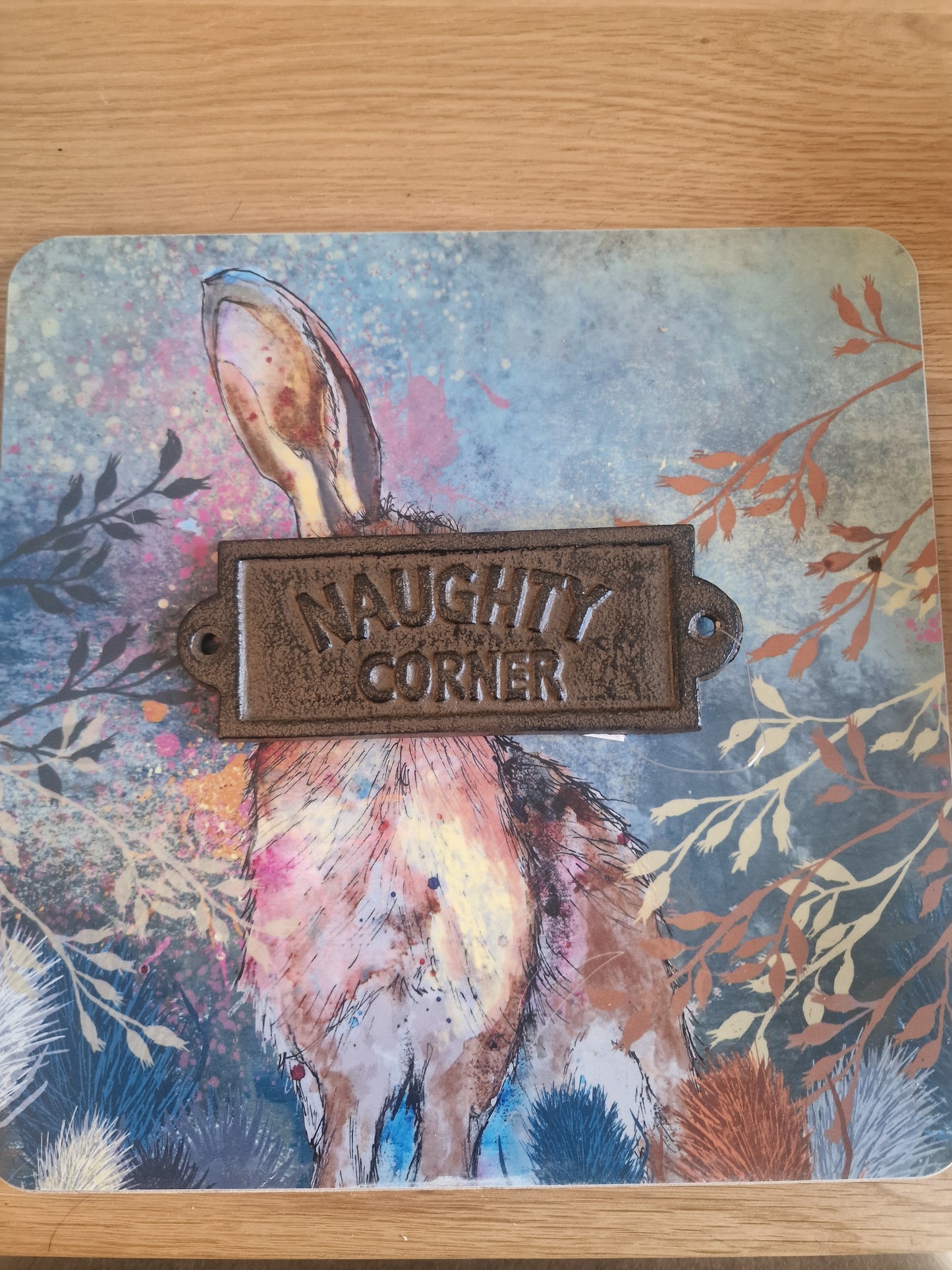Naughty Corner Cast Iron Wall Sign