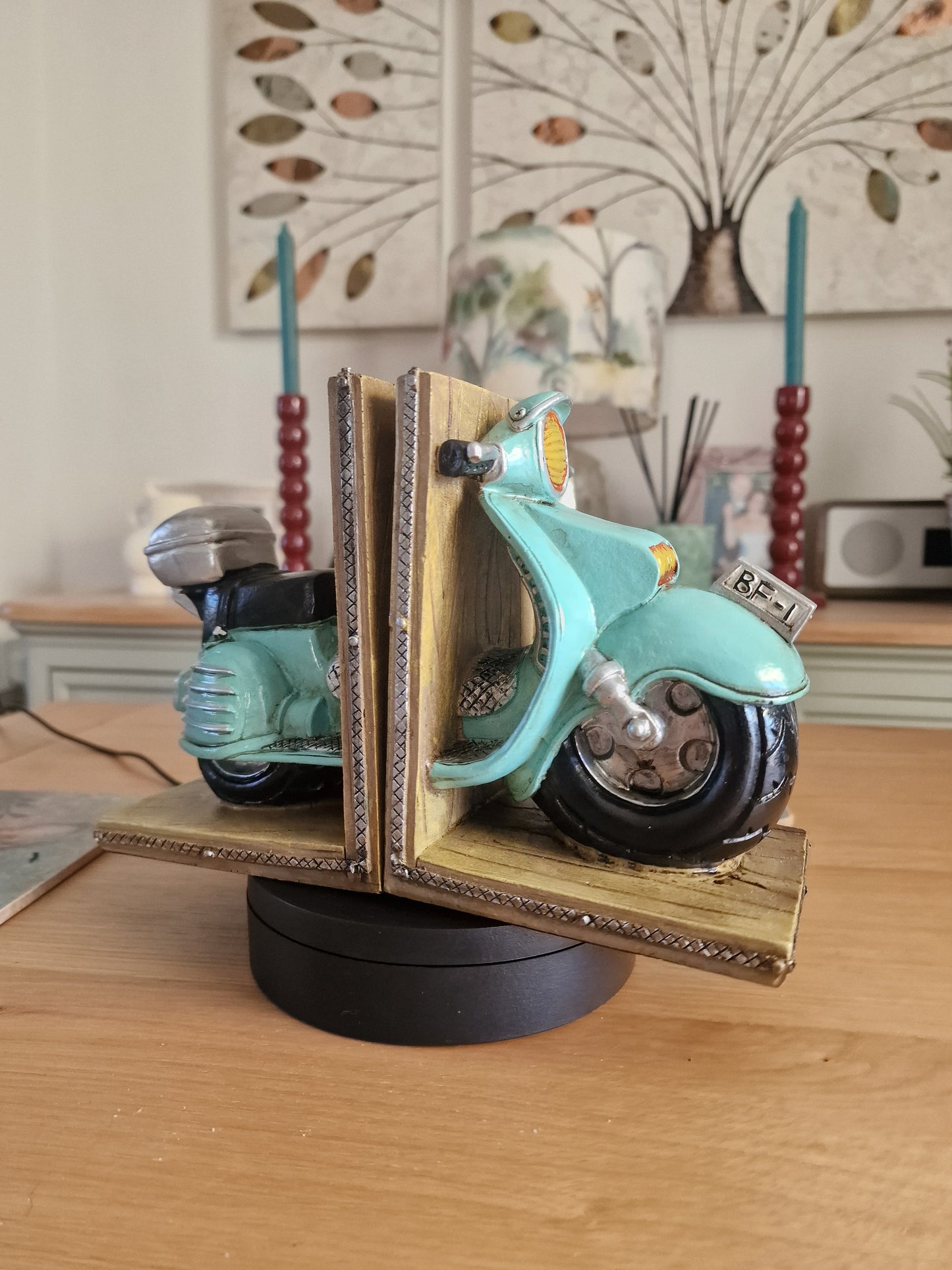 Vintage Scooter Bookends