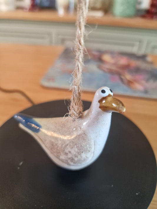 Hanging Seagull Deco, 7cm | Set of Two