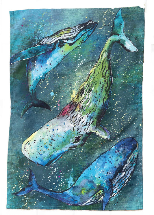 Whale Tea Towel