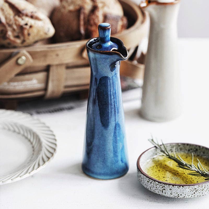 Japanese Kiln-Change Ceramic Condiment Bottle