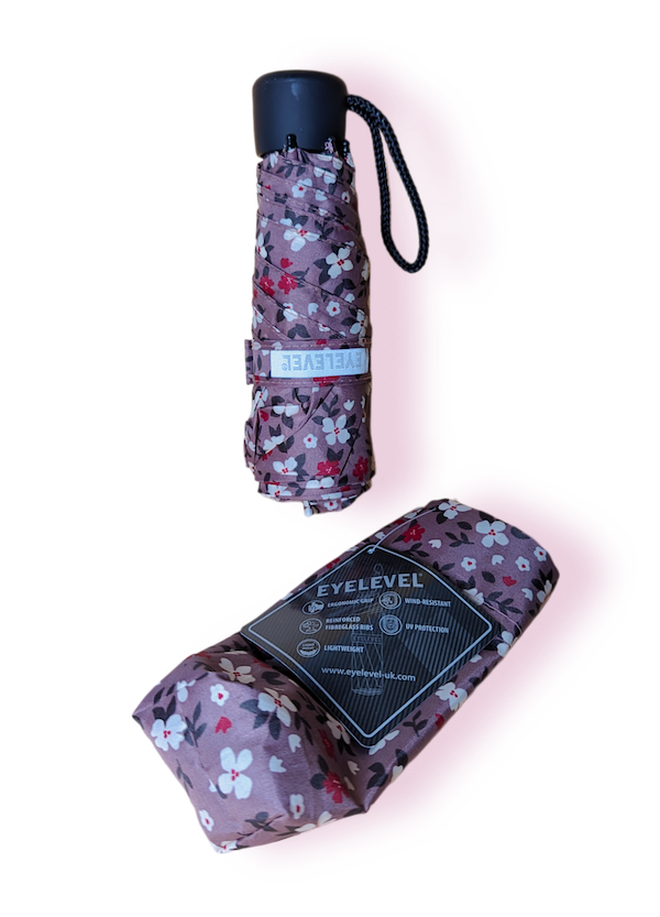 Super Mini Compact Umbrella - 5 Floral Patterns - L18cm Closed
