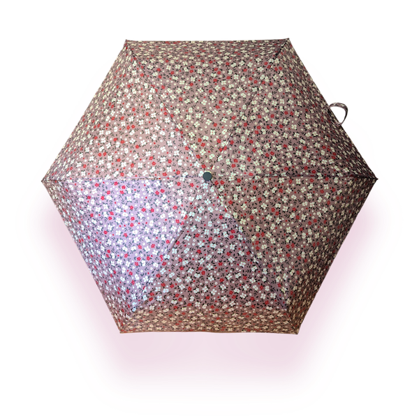 Super Mini Compact Umbrella - 5 Floral Patterns - L18cm Closed