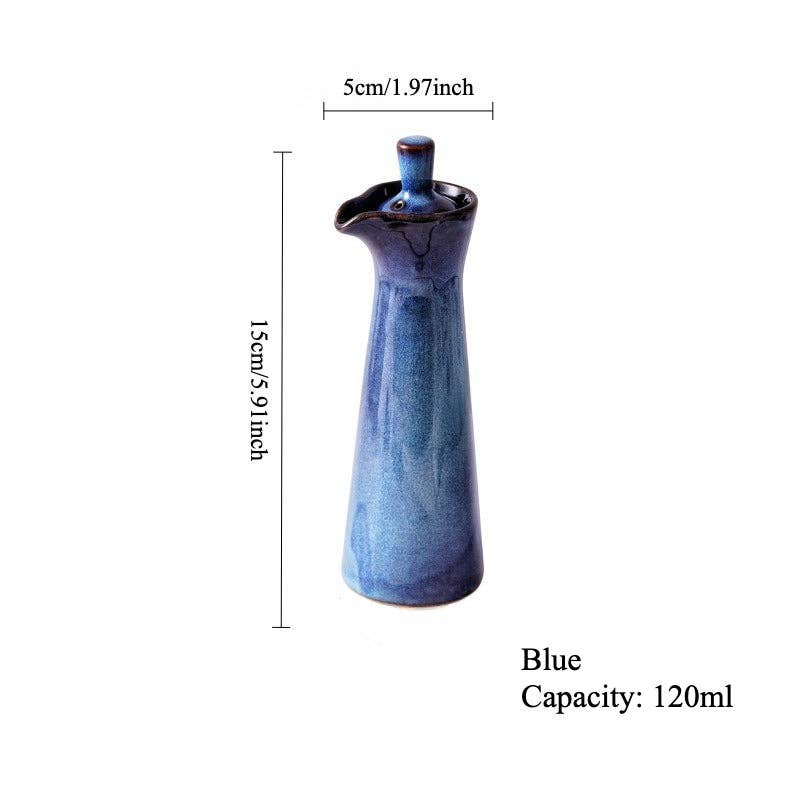 Japanese Kiln-Change Ceramic Condiment Bottle