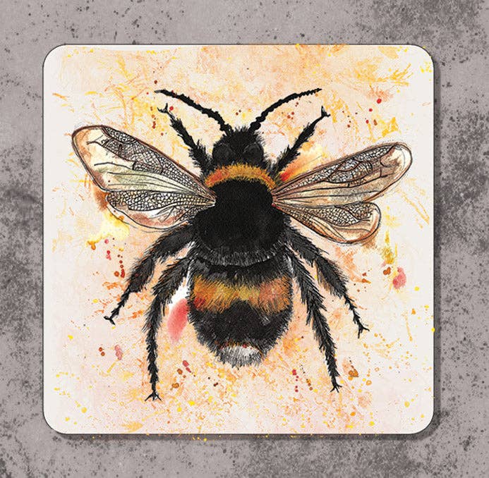 Bee Coasters | Set of 2 | Dolly Hot Dogs
