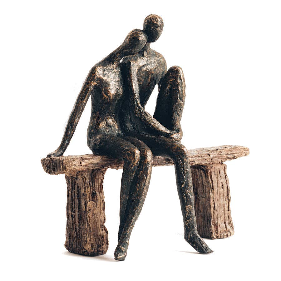 Couple on a Bench Sculpture